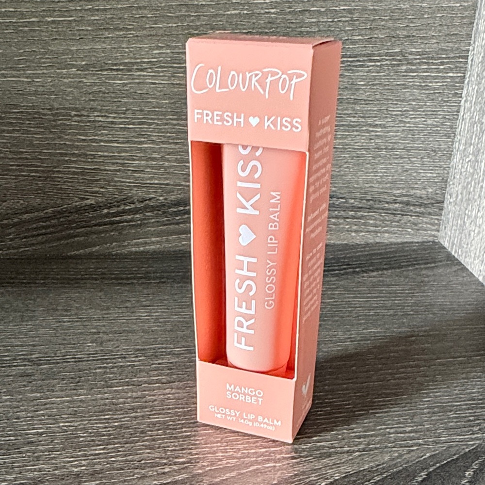 ❤️ $6 NWT Colour Pop Fresh Kiss Glossy Lip Balm Mango Sorbet